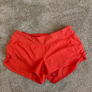Coral LuluLemon Shorts
